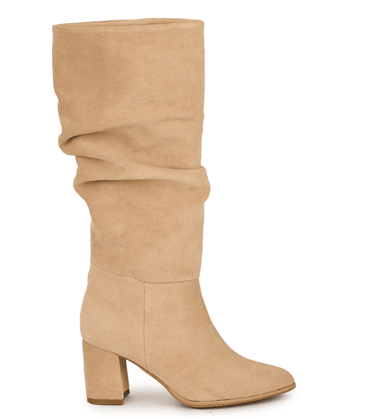 Sand Suede Slouch Boot
