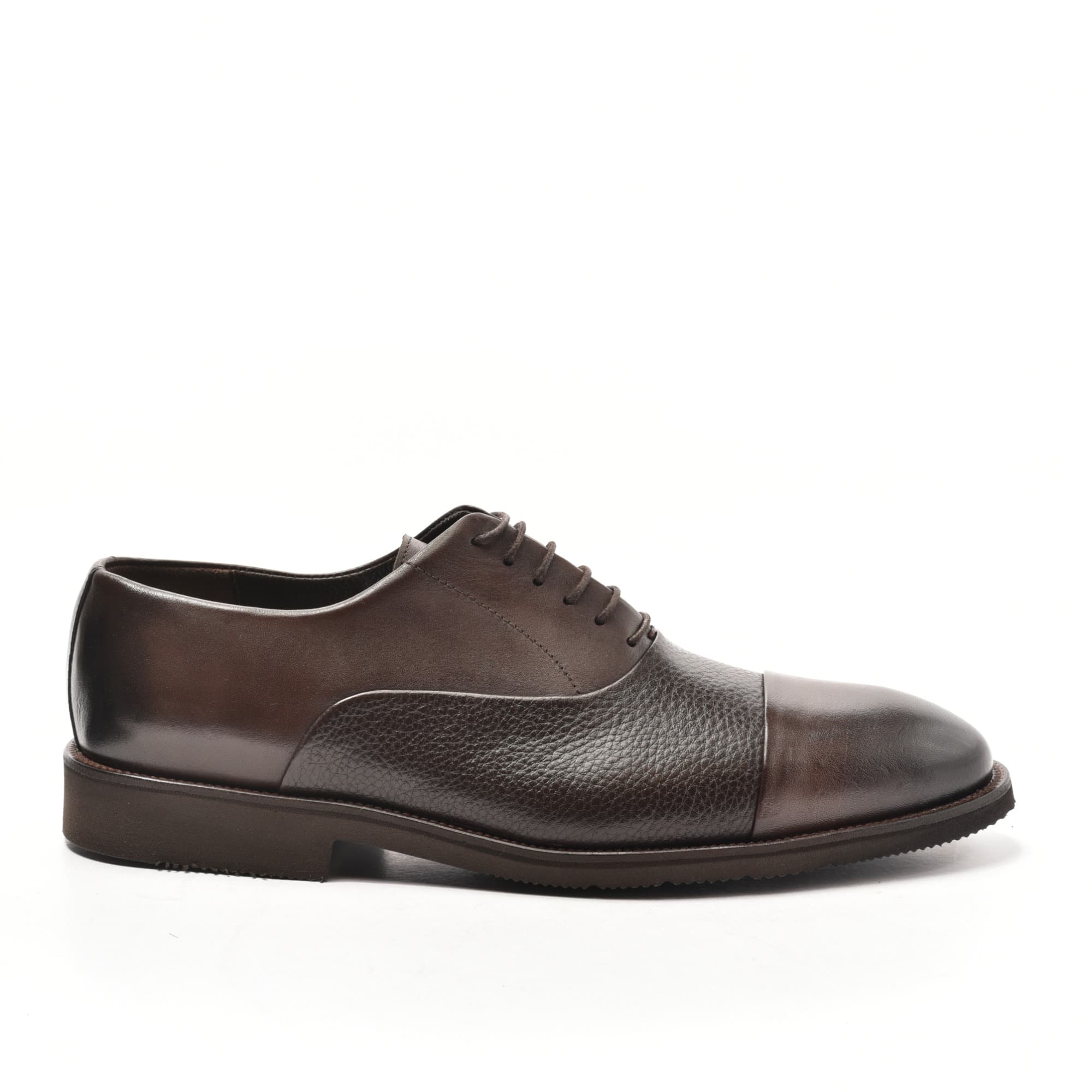 Brown Cap-Toe Oxford with Grain Quarters